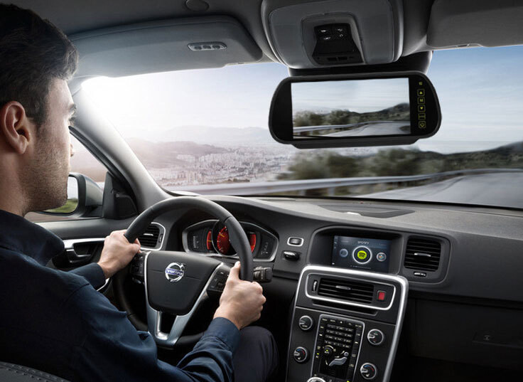 Ecran LCD TFT de 7 inchi Monitor pentru mașină Oglindă retrovizoare Monitor pentru parcare marșarier + Cameră retrovizoare nocturnă