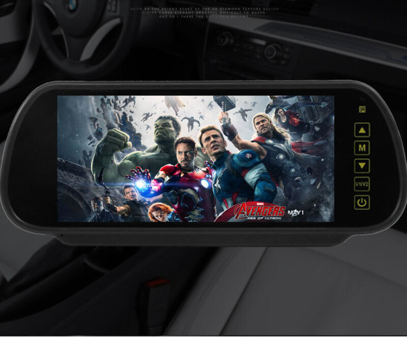 Ecran LCD TFT de 7 inchi Monitor pentru mașină Oglindă retrovizoare Monitor pentru parcare marșarier + Cameră retrovizoare nocturnă