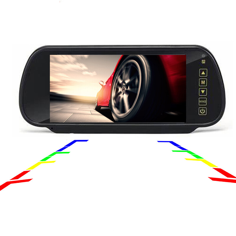 Ecran LCD TFT de 7 inchi Monitor pentru mașină Oglindă retrovizoare Monitor pentru parcare marșarier + Cameră retrovizoare nocturnă