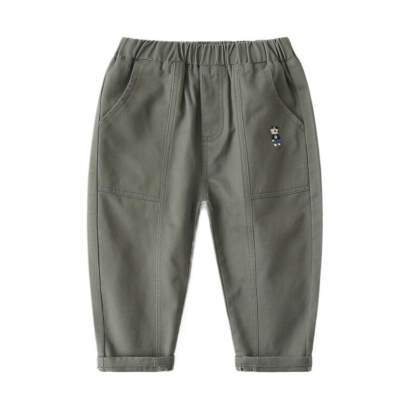2024 m. rudens vaikams berniukų kelnės Medvilniniai animaciniai filmukai siuvinėjimai kūdikiams kūdikiams berniukams sportinės kelnės laisvos universalios kelnės mažyliams berniukams