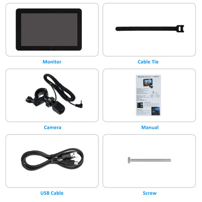 Καθρέπτης ποδηλάτου τιμονιού, κάμερα οπίσθιας όψης επαναφορτιζόμενης ποδηλάτου 1080P με οθόνη 4,3`` Νυχτερινής όρασης 150° Ευρεία όψη