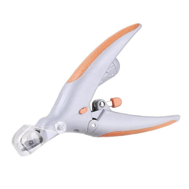 Nagų kirpimo mašinėlės su LED šviečiančia šviesa Profesionalios naminių gyvūnėlių nagų priežiūros žirklės šunims katėms smulkiems gyvūnams letenų nagų kirpimui M0p3