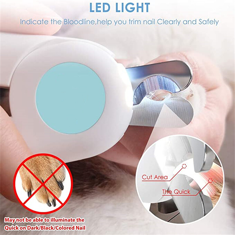 Naminių gyvūnėlių priežiūra Led Cat šunų Nagų kirpimo mašinėlė Gyvūnams Nagų reikmenys Profesionalams Nagų dildė triušių kačių kirpimo mašinėlė šunims kirpimo mašinėlė