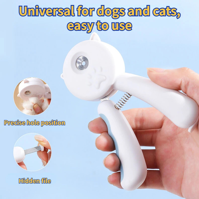 Naminių gyvūnų nagų kirpimo mašinėlės, profesionali šunų ir kačių nagų kirpimo mašinėlė, apsauganti nuo purslų su paslėpta nagų dilde, naminių gyvūnėlių priežiūros reikmenys