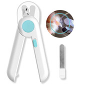 Mājdzīvnieku kaķu nagu griešanas mašīna ar LED gaismas apaļo galviņu suņu kaķu nagu griezējs nagu griezējs, kopšanas vīļu dzirnaviņas maziem dzīvniekiem