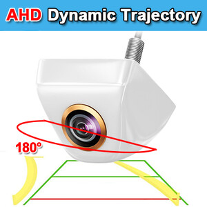 180 laipsnių 1080P hd AHD automobilio galinio vaizdo kamera Universali naktinio matymo transporto priemonės kamera atbulinės eigos 4 kontaktų vandeniui atsparus dinaminis metalinis korpusas
