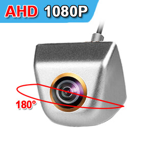 180 laipsnių 1080P hd AHD automobilio galinio vaizdo kamera Universali naktinio matymo transporto priemonės kamera atbulinės eigos 4 kontaktų vandeniui atsparus dinaminis metalinis korpusas