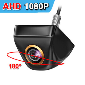180 laipsnių 1080P hd AHD automobilio galinio vaizdo kamera Universali naktinio matymo transporto priemonės kamera atbulinės eigos 4 kontaktų vandeniui atsparus dinaminis metalinis korpusas