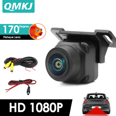 QMKJ 1080P CCD Starlight Night Vision Fisheye, vandeniui atspari automobilio statymo pagalba, HD galinio vaizdo atbulinės eigos atsarginė kamera