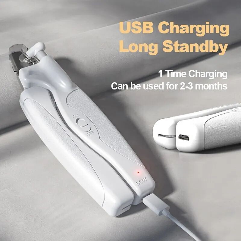 Mājdzīvnieku nagu grieznes ar gaismu suņiem un kaķiem — uzlādējama, vienkārša un droša apgriešana ar precīziem asmeņiem un LED gaismu