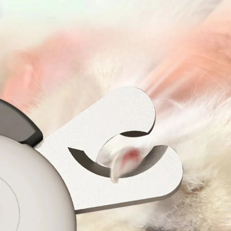 Aparat de tăiat unghii pentru pisică Manichiură Artefact Forma melc Potrivire a culorii Lumină cu LED Tăiere de siguranță Aplicație pentru începători pentru animale de companie