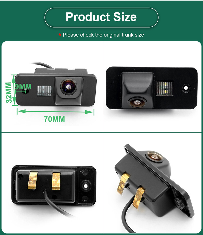 GreenYi 170 grade 1920*1080P HD AHD Cameră de vedere spate pentru vehicul cu viziune de noapte pentru AUDI A3 S3 A4 S4 A6 A6L S6 A8 S8 RS4 RS6 Q7