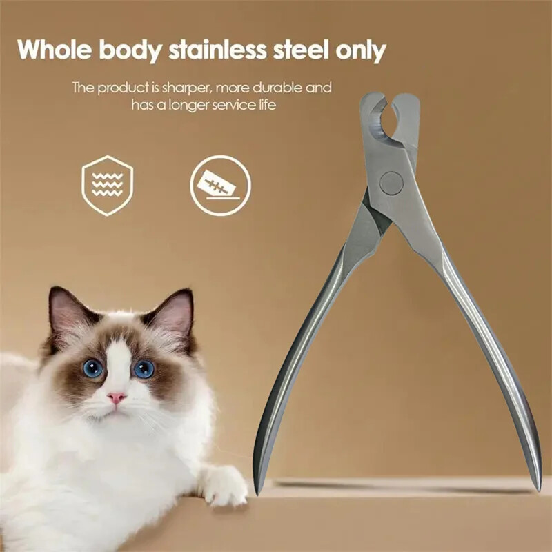 Profesionálny klieštik na pazúry pre domáce zvieratá, ostrý zastrihávač prstov na nohách z nehrdzavejúcej ocele pre psov a mačky