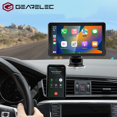 Gearelec auto radio multimedijski video player bežični CarPlay Android Auto 7 inčni zaslon osjetljiv na dodir s USB AUX FM za stražnju kameru