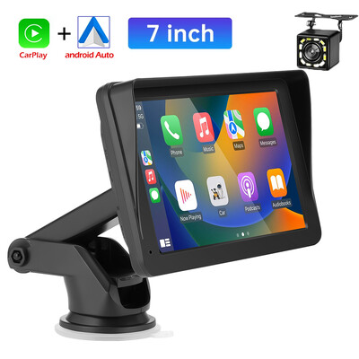 Gearelec automobilio radijo multimedijos vaizdo grotuvas Belaidis CarPlay Android Auto 7 colių jutiklinis ekranas su USB AUX FM galinio vaizdo kamerai