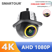 „Smartour 4K AHD Golden Lens“ automobilio galinio vaizdo kamera galinio vaizdo automobilio kamera atsarginė atbulinės eigos kamera HD naktinio matymo statymo kamera