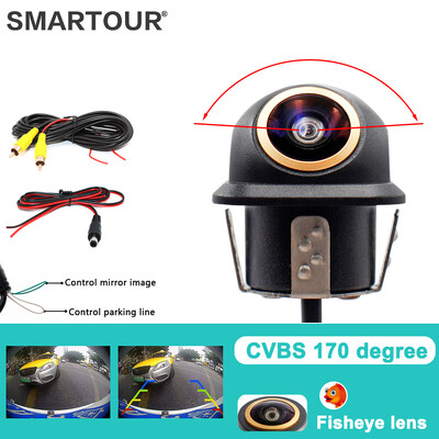 „Smartour 4K AHD Golden Lens“ automobilio galinio vaizdo kamera galinio vaizdo automobilio kamera atsarginė atbulinės eigos kamera HD naktinio matymo statymo kamera
