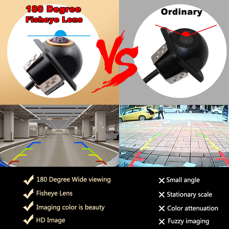 „Smartour 4K AHD Golden Lens“ automobilio galinio vaizdo kamera galinio vaizdo automobilio kamera atsarginė atbulinės eigos kamera HD naktinio matymo statymo kamera