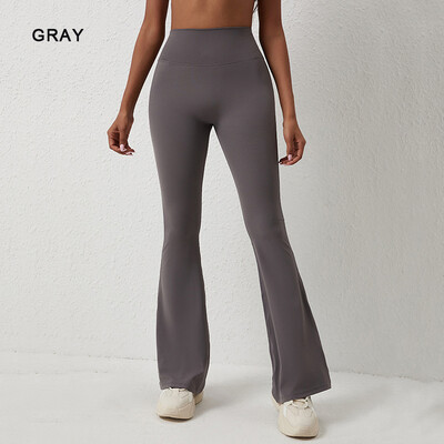 DIAS FIT JOY Persiku platās bikses sieviešu jogai ar augstu vidukli un gurnus paceļamas šauras bikses platas fitnesa bikses ātri žūstošas