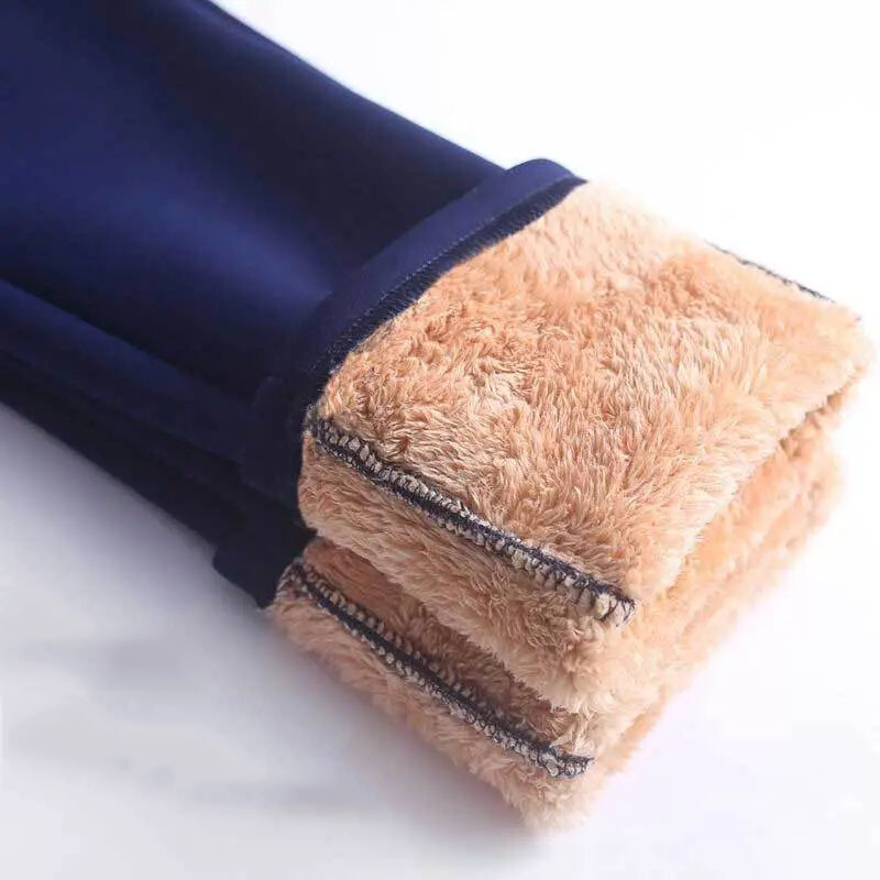 Divat vastag polár vékony nadrág nagy méretű 6xl kasmír téli női leggings irodai plusz bársony magas derekú ceruza pantalones