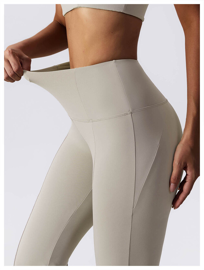 Sieviešu jogas bikses ar augstu vidukli Sporta fitnesa dejas ikdienišķas bikses ar zvana dibenu, platas bikses sievietēm sporta zālē, seksīgi elpojošas