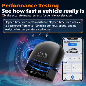 XTOOL Advancer AD20 Mini Bluetooth 5.0 Σαρωτής OBD2 Πλήρης obd2 Λειτουργίες Εργαλείο διαγνωστικής σάρωσης αυτοκινήτου Ανάγνωση/Εκκαθάριση κωδικού σφάλματος Universal