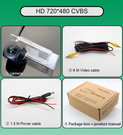 Transporto priemonės galinio vaizdo kamera, skirta Smart Fortwo W453 2014 2015 2016 2017 2018 2019 Automobilių stovėjimo aikštelės atsarginė kamera AHD 1080P 170° FishEye