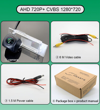 Transporto priemonės galinio vaizdo kamera, skirta Smart Fortwo W453 2014 2015 2016 2017 2018 2019 Automobilių stovėjimo aikštelės atsarginė kamera AHD 1080P 170° FishEye