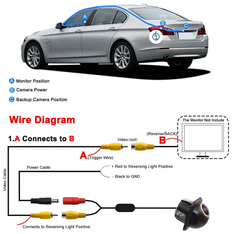 SMARTOUR 4K 180 kraadi kalasilmobjektiiviga auto tahavaatekaamera Full HD öönägemine tagurpidi AHD 1080P kalasilm sõiduki parkimiskaamera