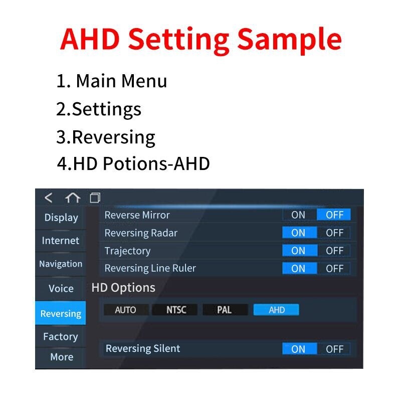 170 laipsnių plataus kampo transporto priemonė AHD HD atbulinės eigos vaizdo zondas Fisheye itin aiškus Night Vision King 1080P kamera