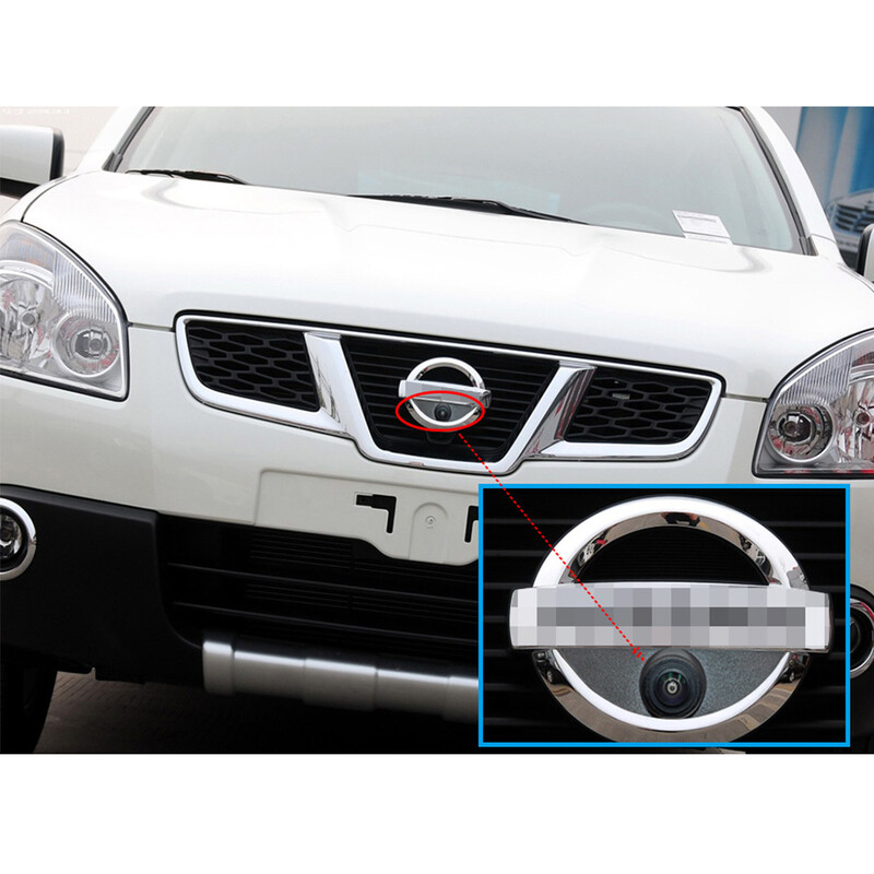 Smartour HD CCD 180° Fisheye priekšējais skats ar logotipu, iebūvēta automašīnas kamera Nissan X-trail Qashqai Tiida Teana Sylphy Sentra Pathfinder