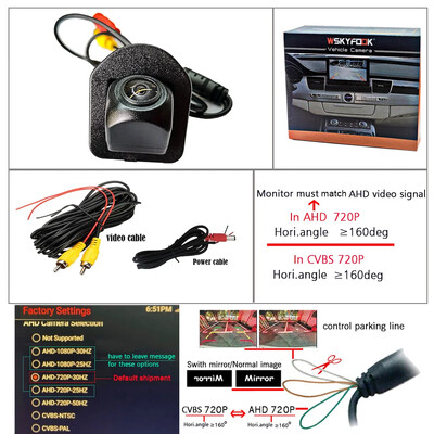 1920*1080P AHD Cameră de mers înapoi pentru mașină de rezervă pentru Honda Civic 2016 2017 2018 2019 2020 2021 Cameră de parcare inversă