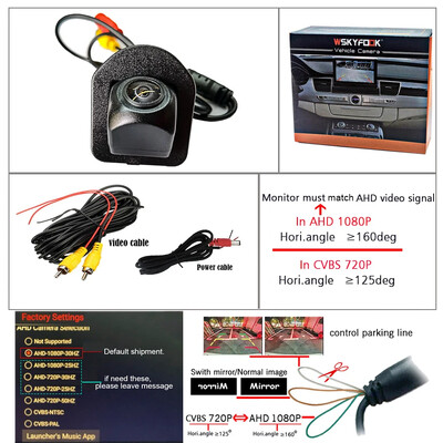 1920*1080P AHD Cameră de mers înapoi pentru mașină de rezervă pentru Honda Civic 2016 2017 2018 2019 2020 2021 Cameră de parcare inversă