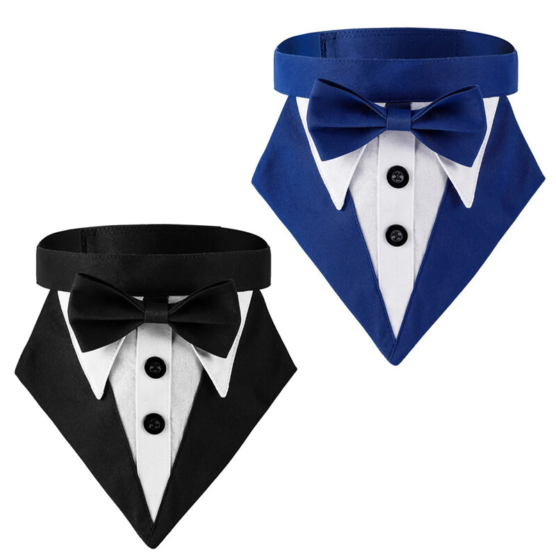 Suņa smokings ar tauriņu jūsu kāzu tērpam, zils kostīms, mazs suns, svinīgs uzvalks, apģērbs, kospleja dzimšanas dienas tērps, mājdzīvnieku aksesuāri