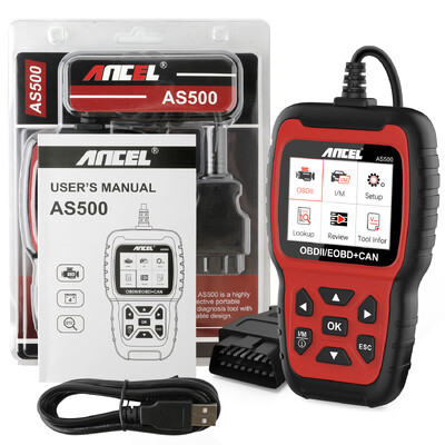 Scaner Ancel AS500 OBD2 Verificați motorul Cititor de coduri auto OBD 2 multilingv Instrument de diagnosticare auto Actualizare gratuită PK KW850