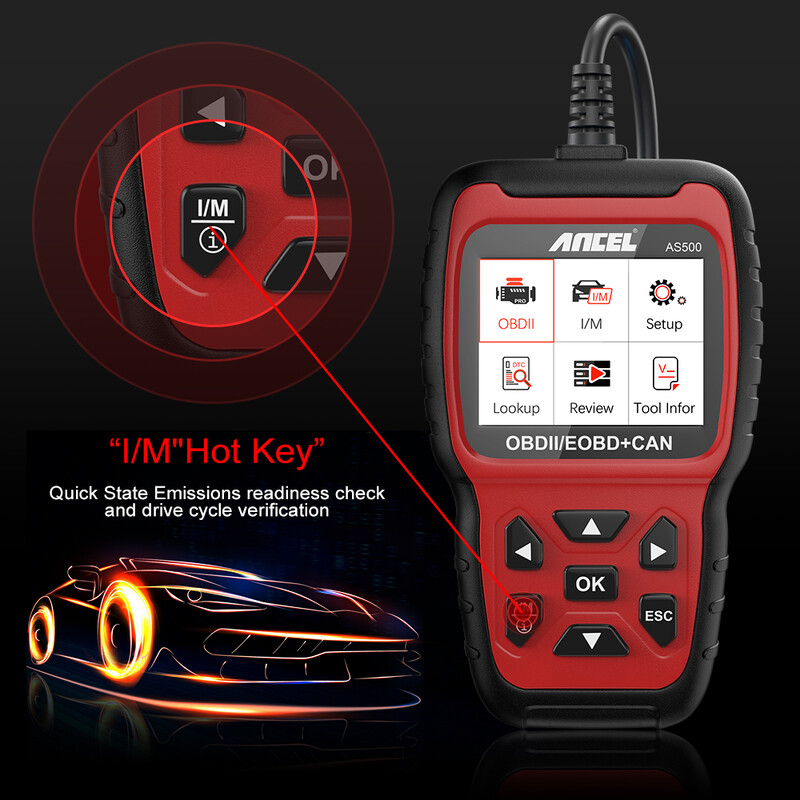 Scaner Ancel AS500 OBD2 Verificați motorul Cititor de coduri auto OBD 2 multilingv Instrument de diagnosticare auto Actualizare gratuită PK KW850
