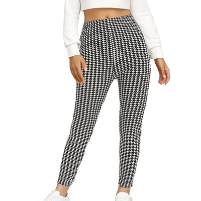 CUHAKCI Jambiere elastice, ocazional, mărime mare, pantaloni sport strâmți, în carouri, comozi, moi, respirabili, pantaloni tăiați