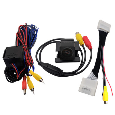 Fisheye Dynamic Trajektorijos automobilio galinio vaizdo atsarginė kamera, skirta Mazda Demio 2 Mazda2 Hatchaback 2014-2019 ir originalus gamyklinis ekranas