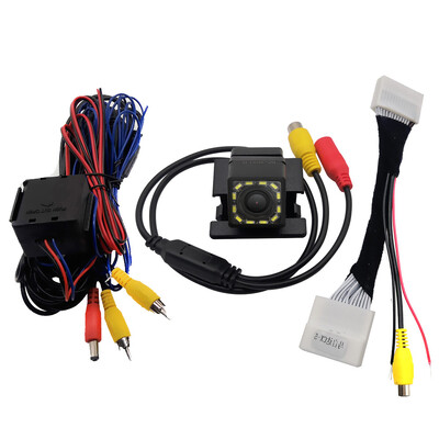 Fisheye Dynamic Trajektorijos automobilio galinio vaizdo atsarginė kamera, skirta Mazda Demio 2 Mazda2 Hatchaback 2014-2019 ir originalus gamyklinis ekranas