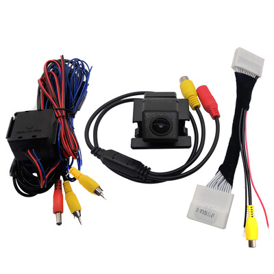 Fisheye Dynamic Trajektorijos automobilio galinio vaizdo atsarginė kamera, skirta Mazda Demio 2 Mazda2 Hatchaback 2014-2019 ir originalus gamyklinis ekranas