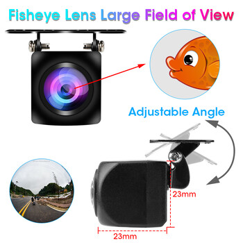 Κάμερα αυτοκινήτου Όχημα πίσω 175° AHD 1080P Reverse Black Fisheye Lens Night Vision Backup Parking Assistance Waterproof Universal