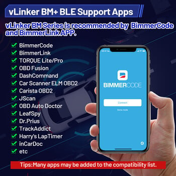 Vgate vLinker BM+ V2.2 ELM327 OBD Scanner Bluetooth 3.0/4.0/wifi Τα διαγνωστικά εργαλεία αυτοκινήτου OBD2 λειτουργούν με Bimmercode ELM 327 για BMW