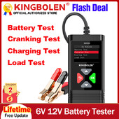 Kingbolen BM560 automobilio akumuliatoriaus testeris 6V 12V BM580 akumuliatoriaus analizatoriaus sukimosi testas Įkrovimo bandymas apkrovos testas BM550 PK KW650