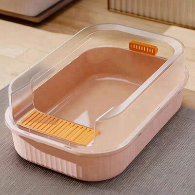 Macskaalomdoboz, félig zárt homokozó, nagy terű WC, fröccsenés elleni tálcák kiscicáknak.