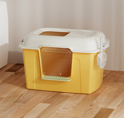 Itin didelis dvigubos paskirties kačių kraiko baseinas kačių tualetas katėms Atviros apsaugos nuo purslų, ypač didelių ekskrementų siuntimas