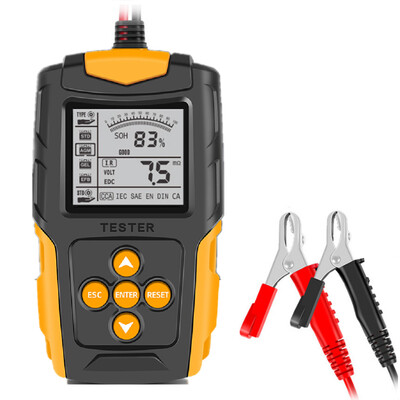 12V 24V automobilio akumuliatoriaus testeris LCD akumuliatoriaus analizatoriaus testavimo įrankis Skaitmeninis analizatoriaus testeris CCA IR SOH Matavimas, skirtas visureigiui
