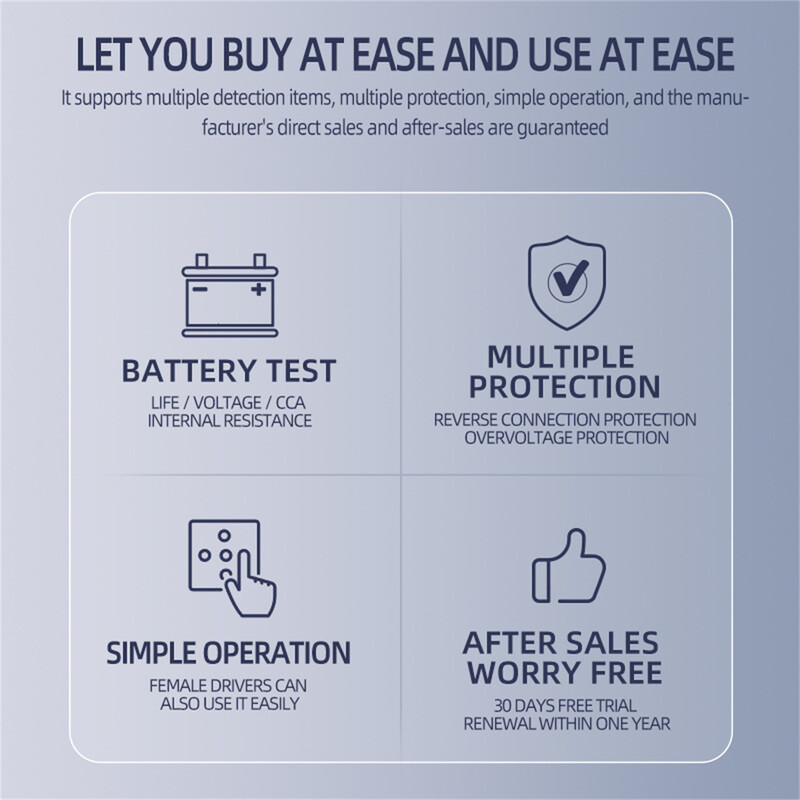 12V 24V automobilio akumuliatoriaus testeris LCD akumuliatoriaus analizatoriaus testavimo įrankis Skaitmeninis analizatoriaus testeris CCA IR SOH Matavimas, skirtas visureigiui