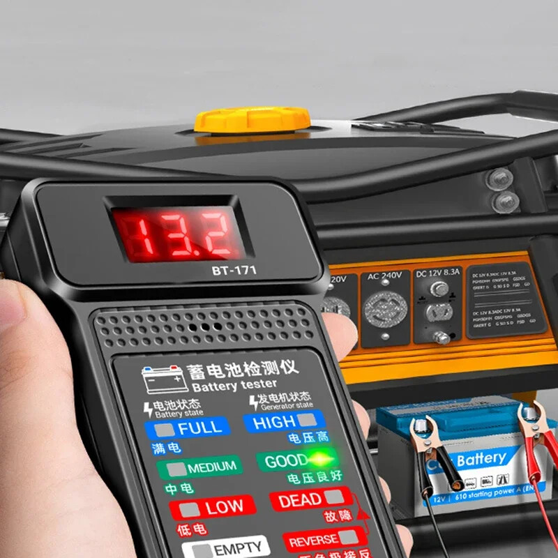 2023. aasta uus universaalne auto aku tester 12V 24V 100-2000CCA aku koormuse tester LCD-ekraaniga automaatse generaatori analüsaatoriga