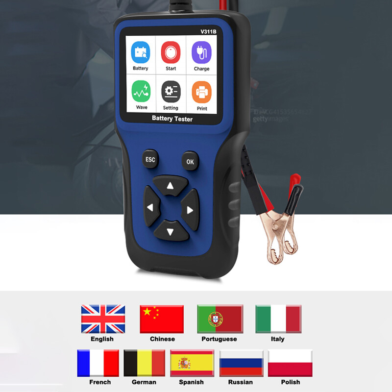 V311B Detector baterie auto 12V Măsurarea calității bateriei Capacitate Putere Tensiune Durată Afișaj digital Detector baterie General