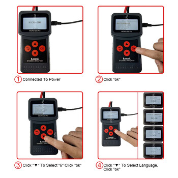 Micro 200 Pro Тестер за автомобилни акумулатори Малък клипс 12V за гаражна работилница Автомеханични инструменти за проверка на автомобили Тестери за акумулатори